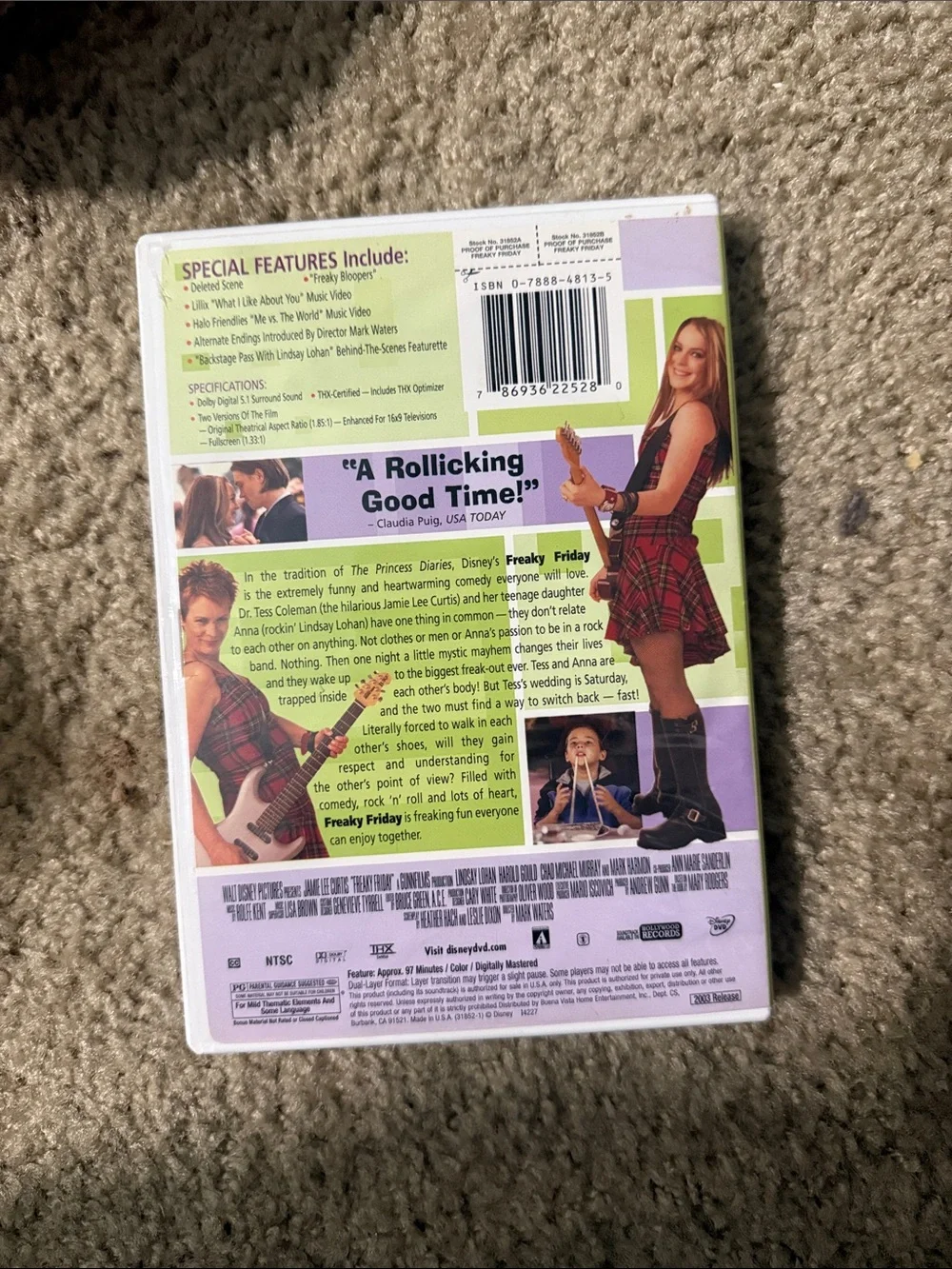 Disney Freaky Friday DVD Pink Green - Picture 3 of 3